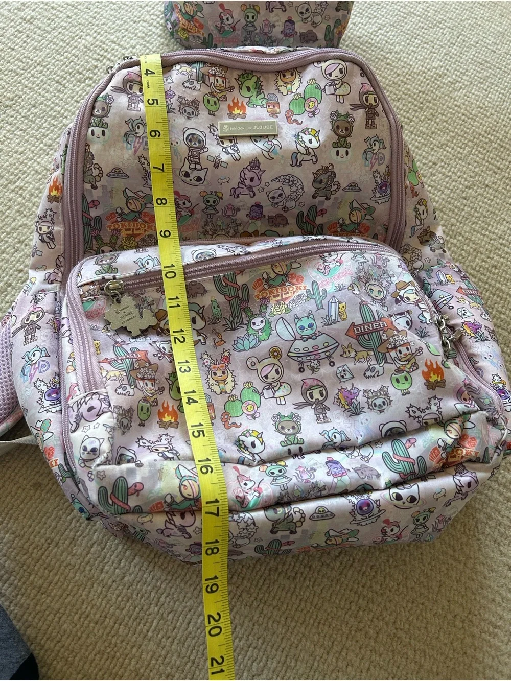 tokidoki Pink Character Print Backpack and Lunch Bag Duo